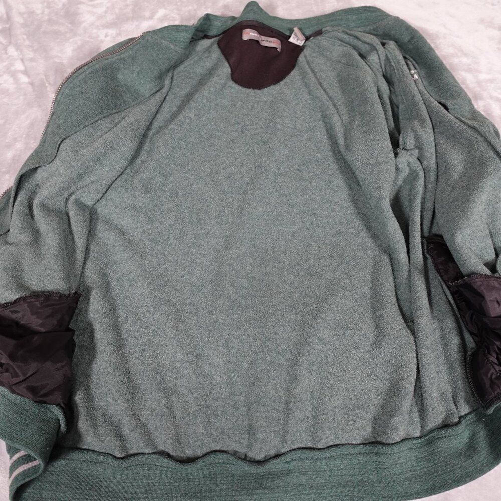 Vintage Perry Ellis America Active Fleece Full Zip Bomber Jacket Mens 2XL Green - Picture 6 of 11
